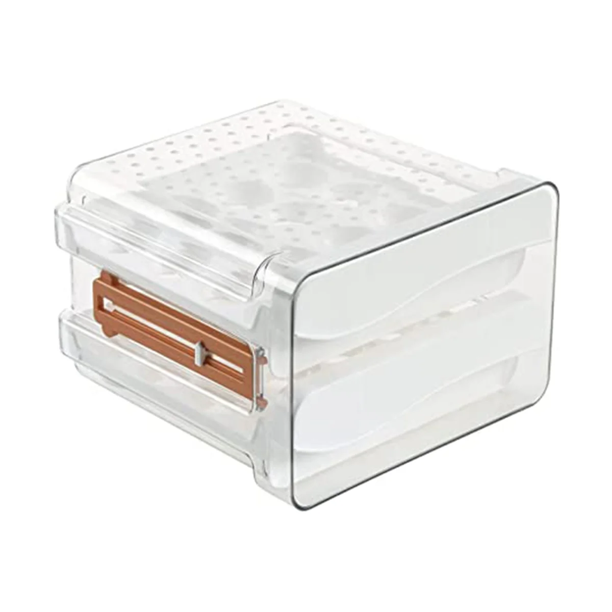 

Вместительный держатель для яиц для холодильника, контейнер для яиц для холодильника, контейнер-органайзер для яиц с 2 ящиками