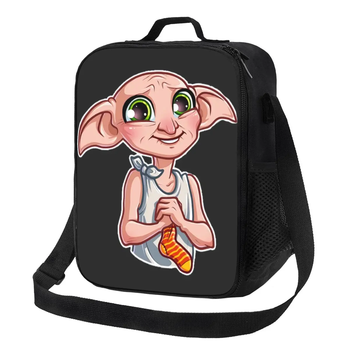 

Dobby Meme Insulated Lunch Bags for Camping Travel Halloween Movie Cosplay Waterproof Thermal Cooler Bento Box Women Children