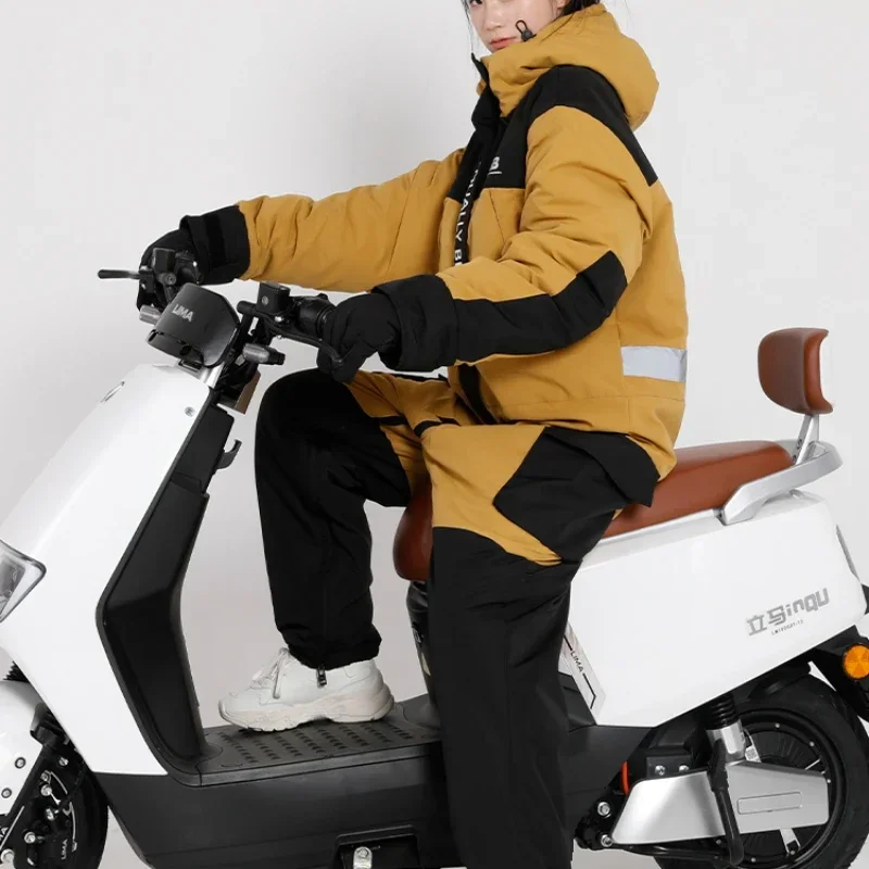 Зимний мотоциклетный костюм морозостойкая одежда с плюшевым утолщенным