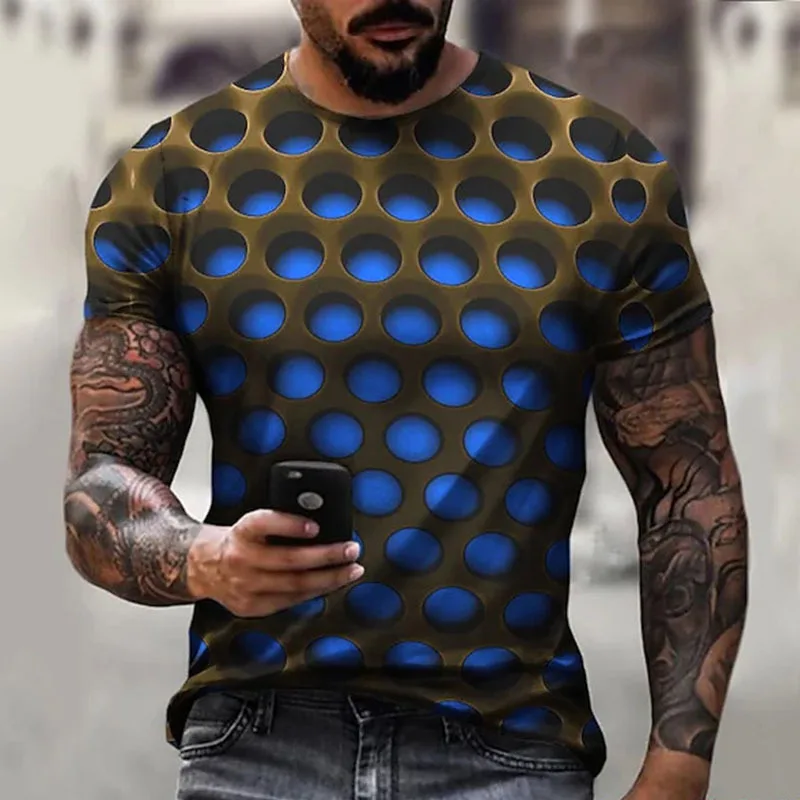 

2022 Men's 3D Printing Cross-Border Foreign Trade Casual 3D Digital Printing Sports Style Loose Large Size Short Sleeve T-shirt