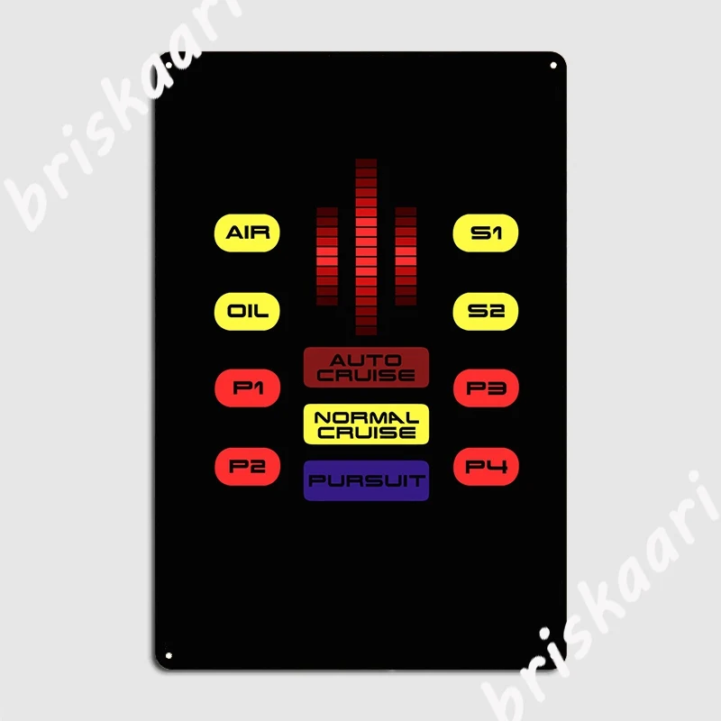 

Knight Rider Kitt Car Dashboard Graphic Poster Metal Plaque Wall Pub Cinema Designing Mural Painting Tin Sign Poster