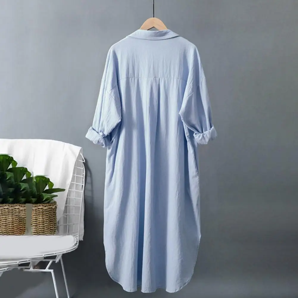 

This shirt is mid-length, you can wear it as a dress or casual everyday, it is also very elegant