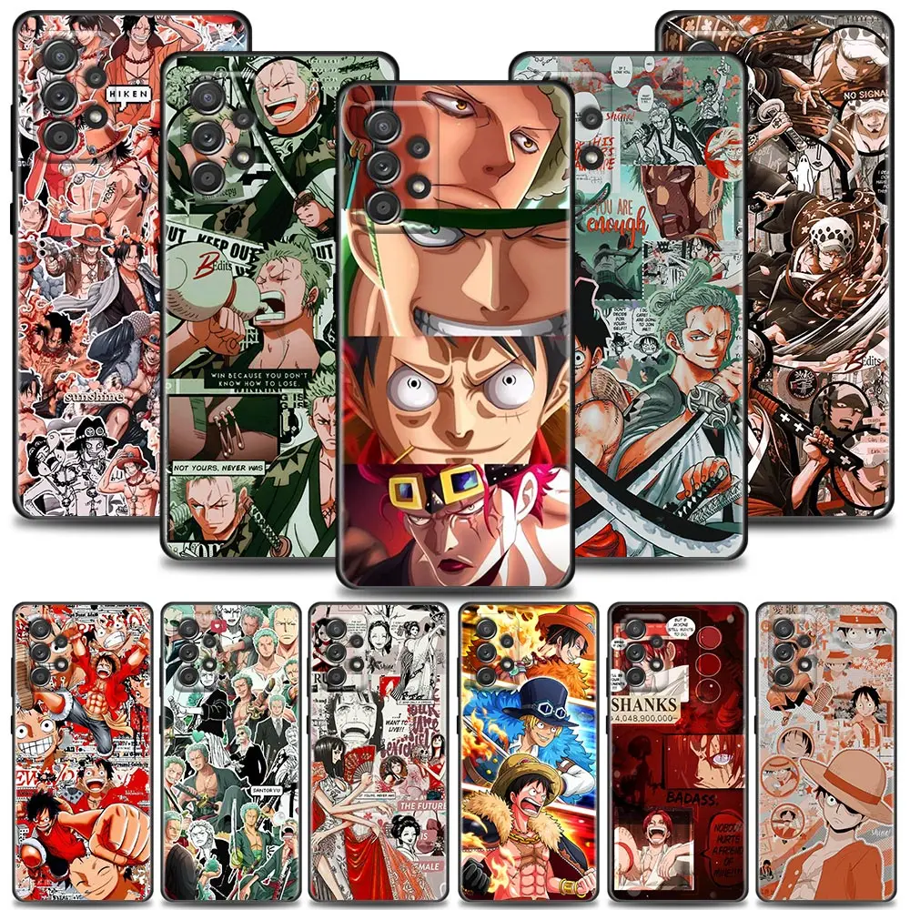 

One Piece Luffy Anime Phone Case For Samsung Galaxy A72 A52 A42 A32 A22 A21s A02s A12 A02 A51 A71 A41 A11 A01 Soft Silicone Case