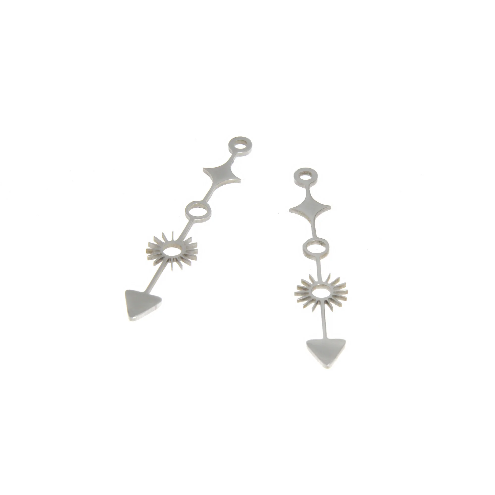 

5 шт./партия, серьги-подвески из нержавеющей стали, 45 х8 мм