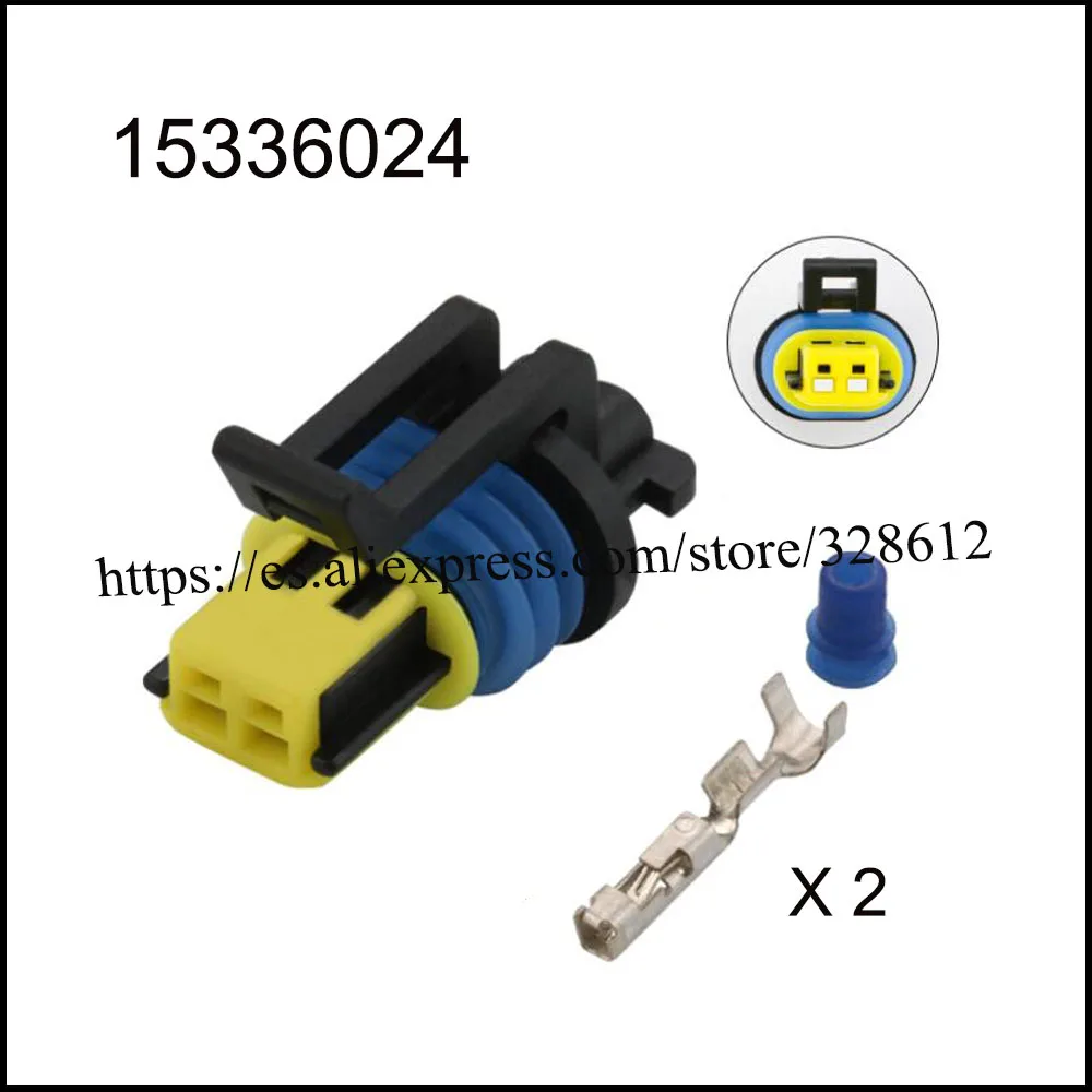 

100SET include terminal seal 15336024 automotive waterproof connector 2 pin female male cable plug terminal DJ7022YA-1.5-21