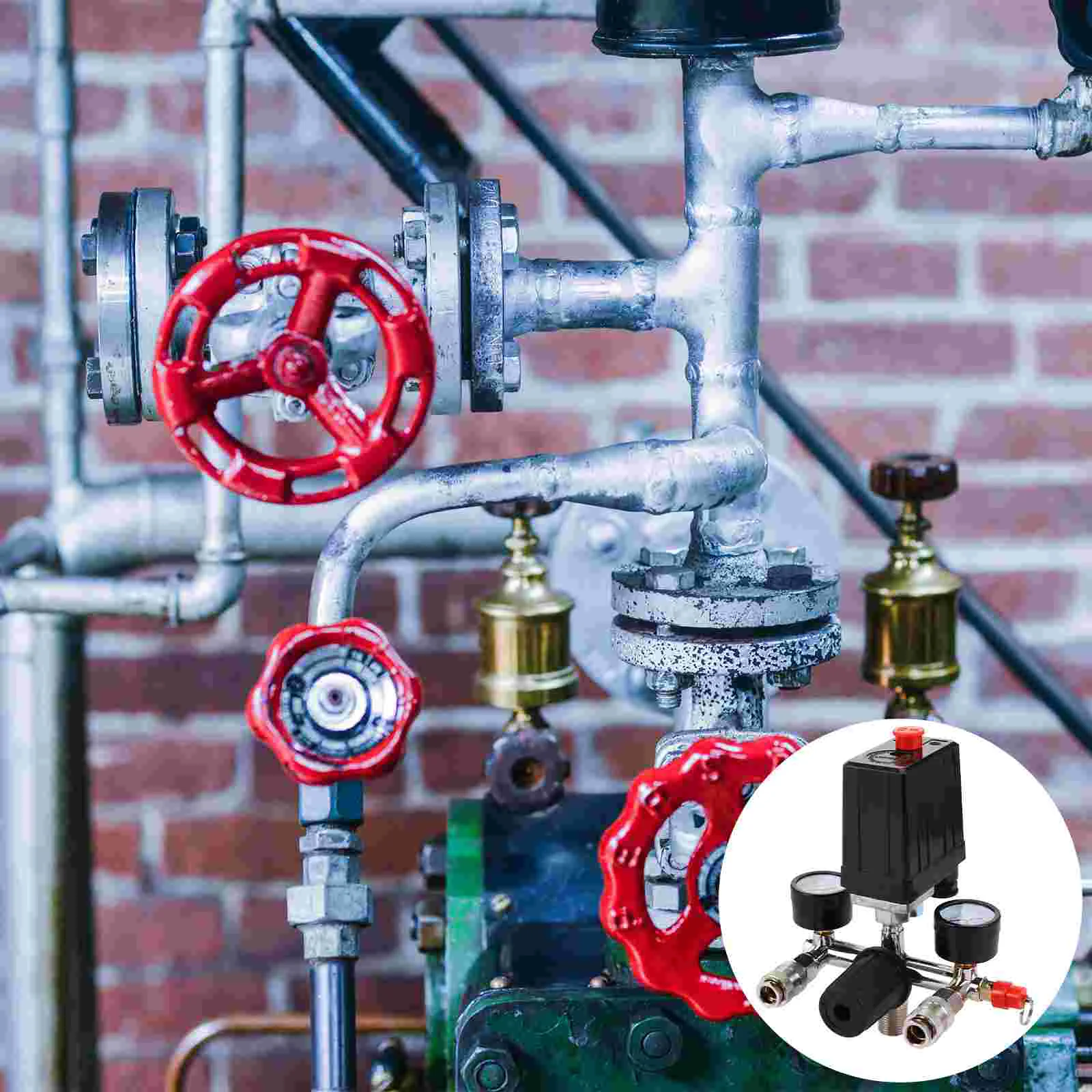 

Pressure Regulator Air Control Gauge Compressor Switch Waterbracket Assembly Manifold