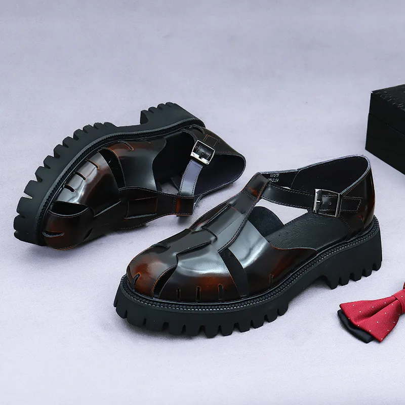 Новые летние сандалии мужские Мужская роскошная дизайнерская обувь