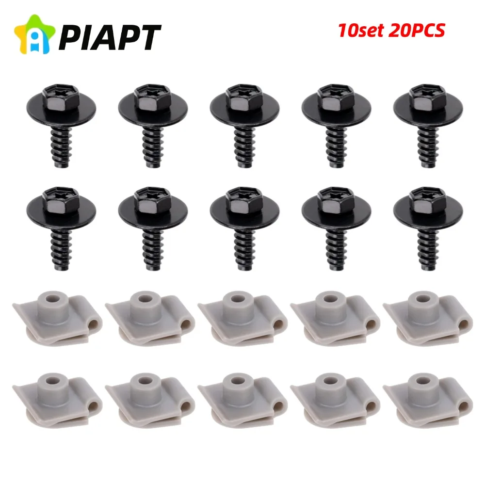 

10 комплектов OE # C274-50-133 9CF6-00-516B Стопорная гайка переднего бампера с комплектом винтов для Mazda 2 3 5 6 CX-3 CX-30 CX-5 MX-30