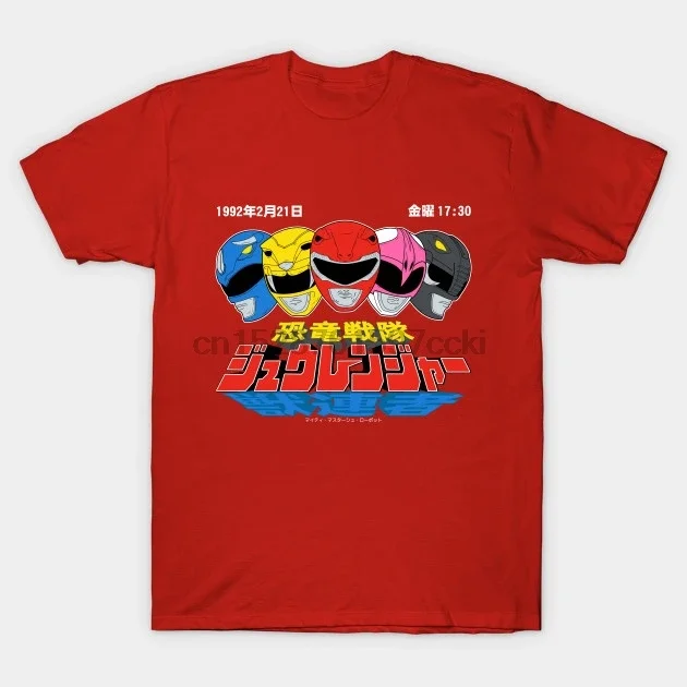 

Men tshirt Zyuranger Japanese Super Sentai T Shirt Printed T-Shirt tees top