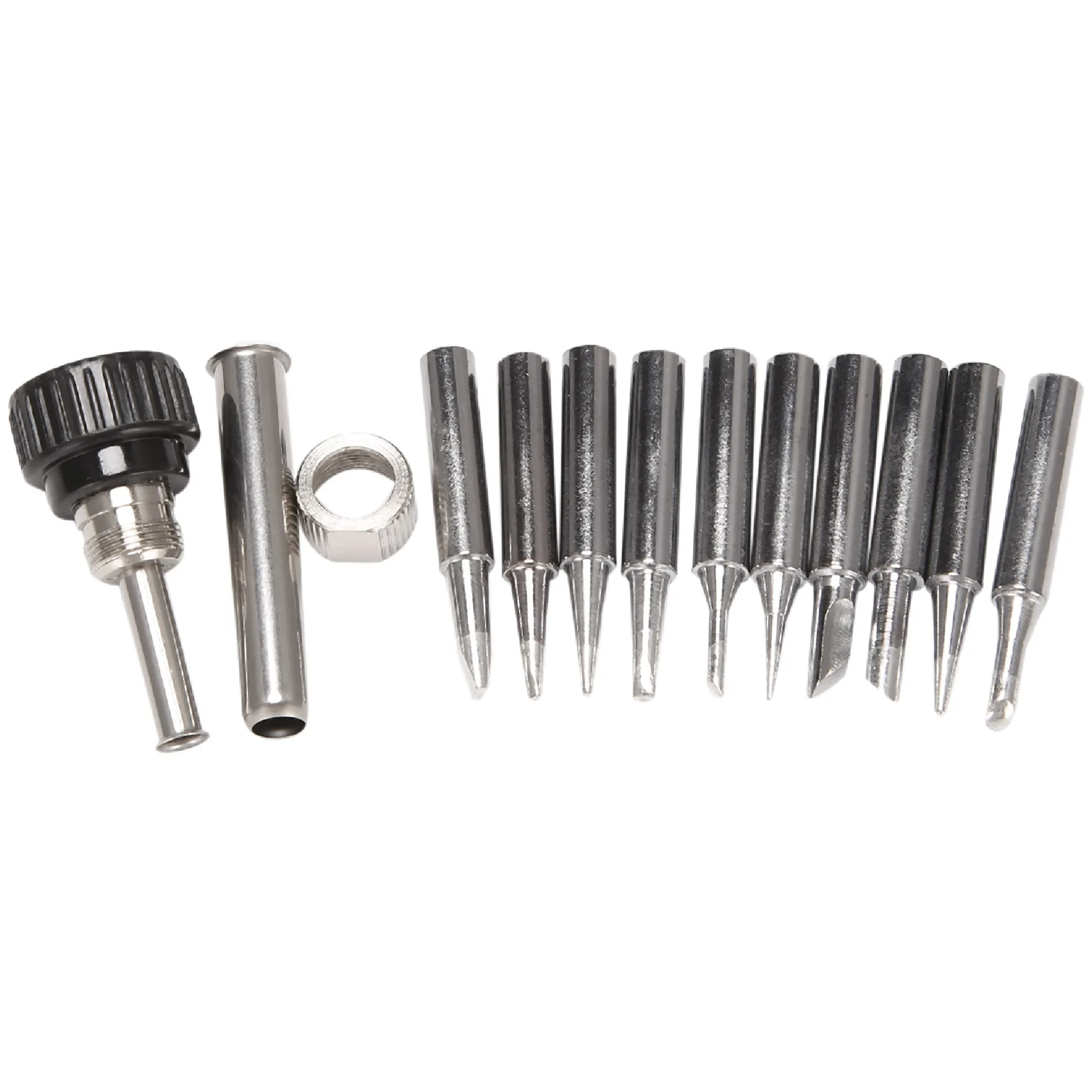 

11PC/Lot 900M-T Soldering Iron Tips Welding Tip 900M-T-I/B/K/1.2D/1.6D/2.4D/3.2D/2C/3C/4C Heating Soldering Tips