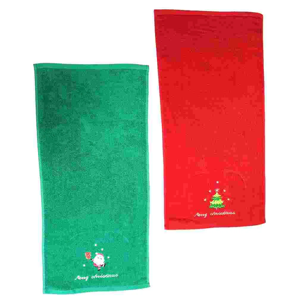 

Towels Cotton Towel Xmas Hand Holiday Christmas Face Decorative Bath Guest Fingertip Wash Basin Dish