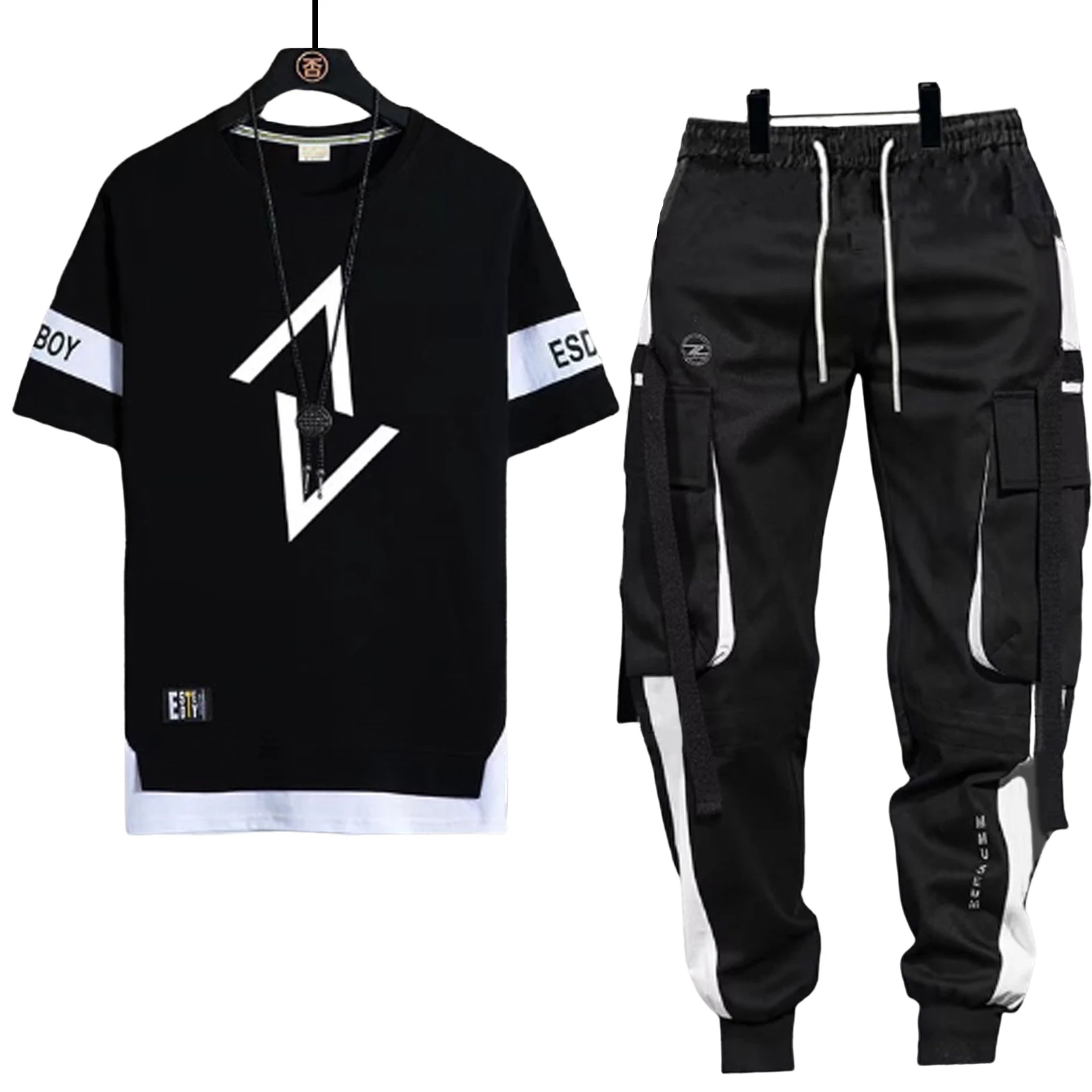 Повседневный Комплект Спортивной Одежды Для Мужчин — Дизайнерская Свободная