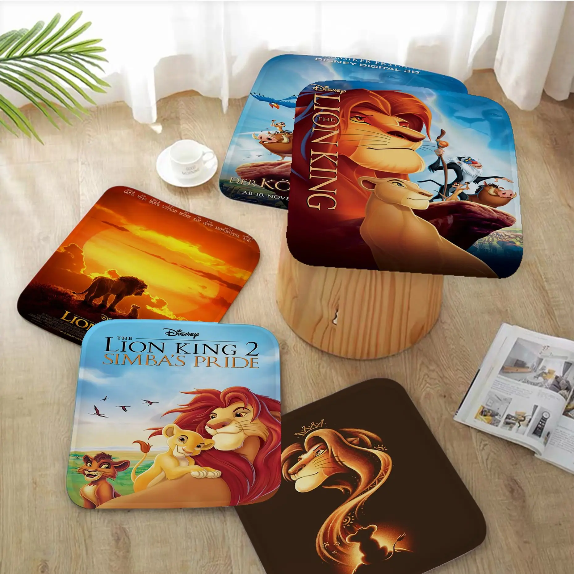 

Креативная тканевая Подушка Disney «Король Лев», нескользящий Декор для гостиной, дивана, стул для студентов, татами, офисный стул, сиденье, ков...
