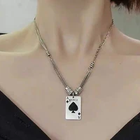 poker pendants female necklace jewelry trend 2022 korean fashion luxury quality womens accessories jewellery holiday gifts