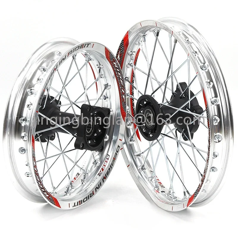 Внедорожные мотоциклетные колеса из алюминиевого сплава 70/100-17 дюймов 90/100-14 шина