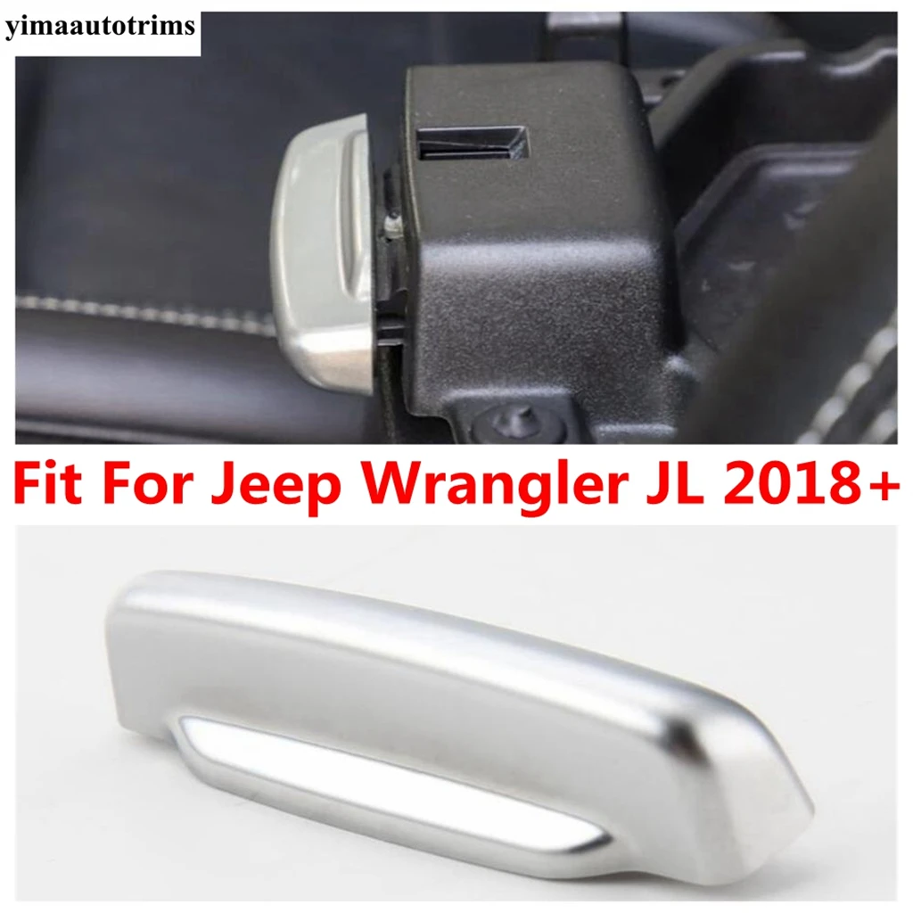 

Central Armrest Box Switch Button Sequin Panel Decoration Cover Trim For Jeep Wrangler JL 2018 - 2022 Matte Accessories Interior