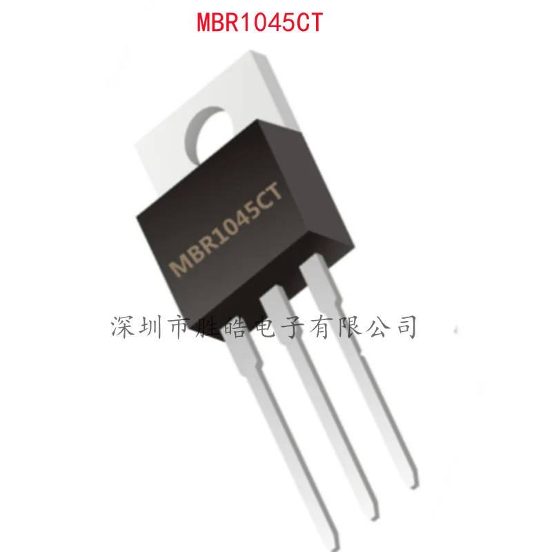 (10PCS)  NEW  MBR1045CT   MBR1045  SB1045  B1045G  10A45V   Schottky Diode  Straight TO-220  MBR1045CT   Integrated Circuit