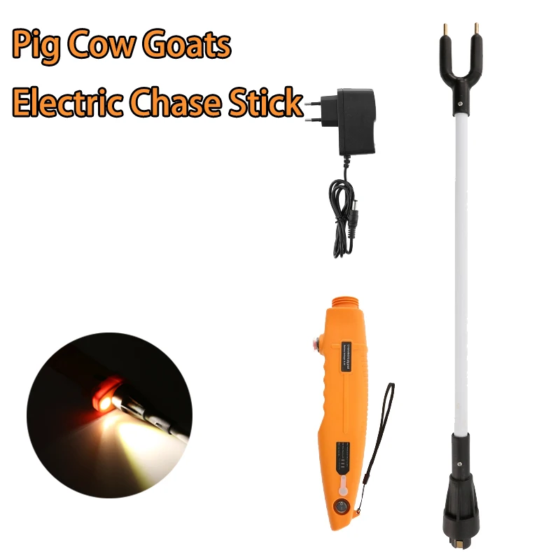 

Animal Electric Livestock Prod with LED Light , Electric Rechargeable Hand Livestock Prod Shock 2700 times, Waterproof Livestock