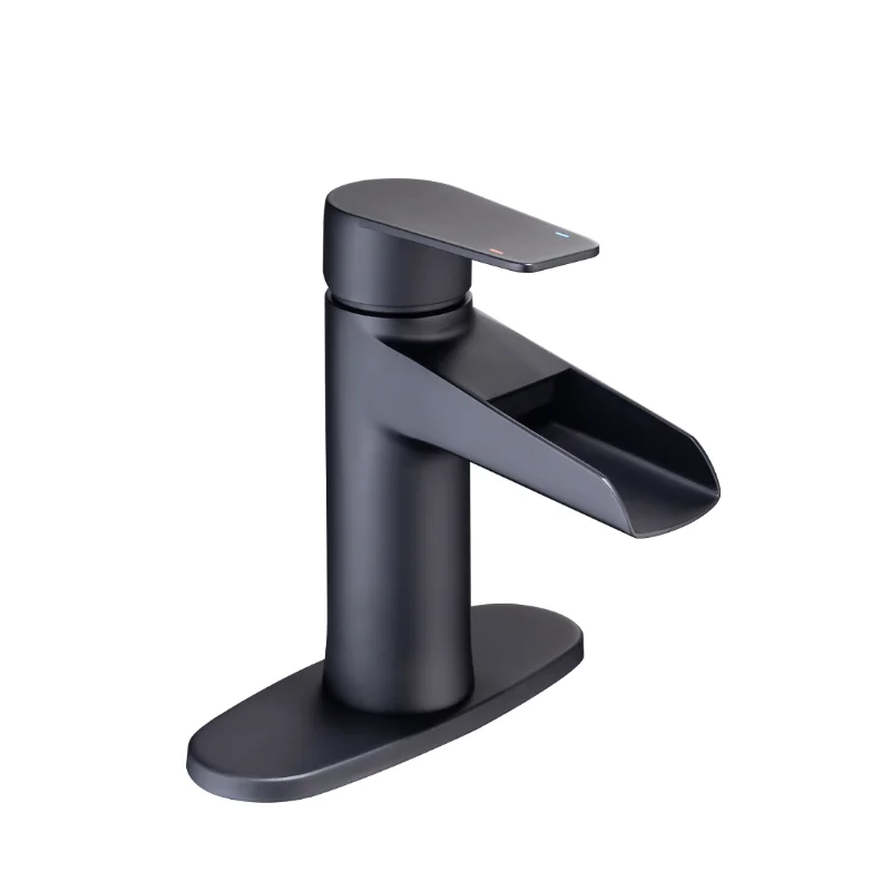 

Waterfall Bathroom Faucet Bathroom Faucet with Pop Up Drain Single Handle One Hole or Three Holes Vanity Faucet