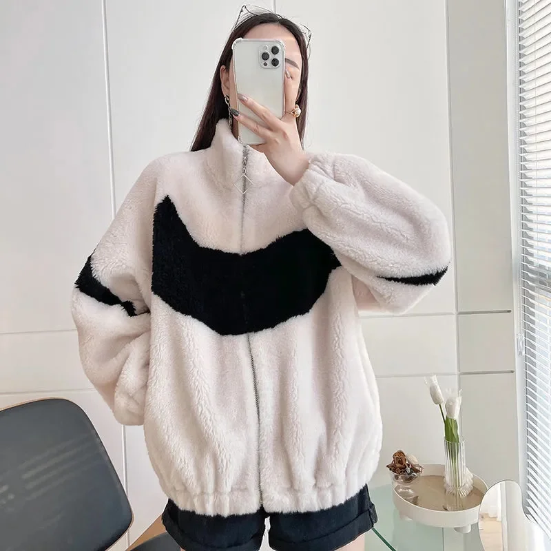 Женское зимнее пальто из искусственного меха Женская утолщенная теплая куртка в