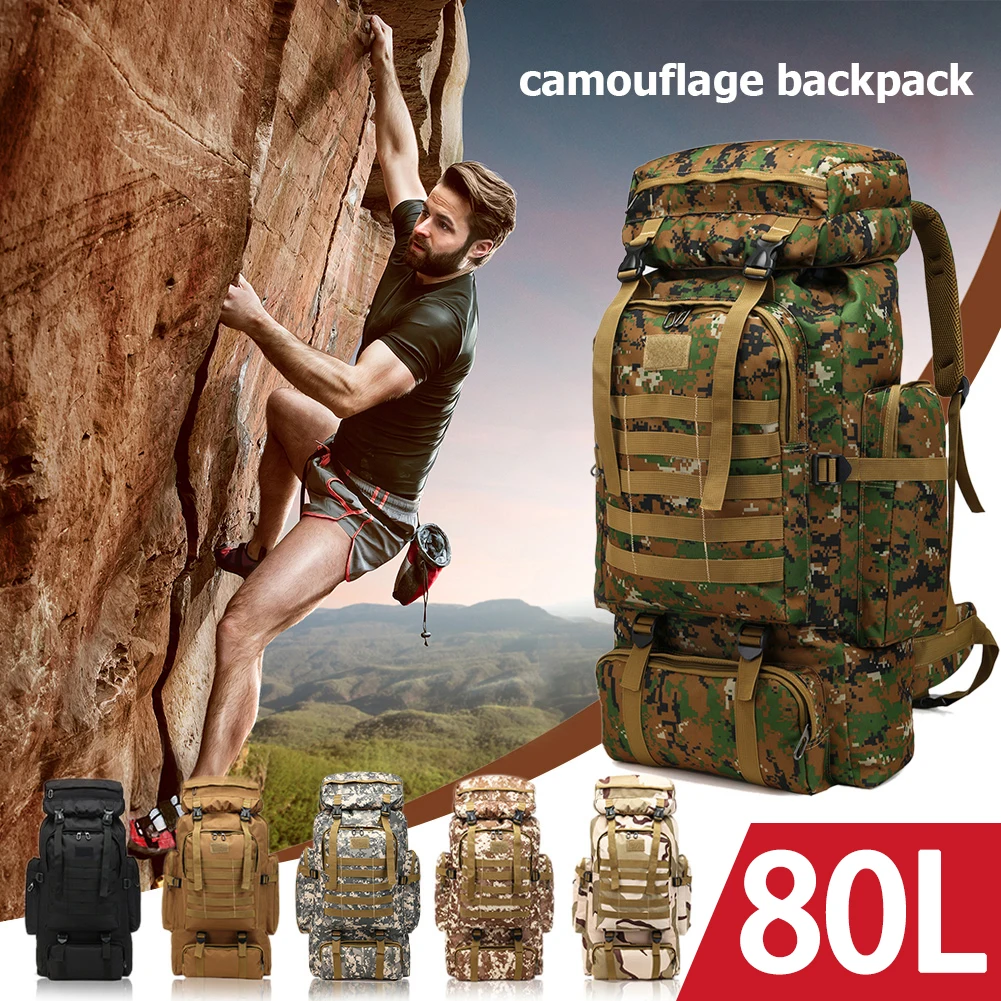 

80L Military Tactical Backpack Army Shoulder Backpack Molle System Backpacks Outdoor Sports Backpack Camping Hiking Knapsacks