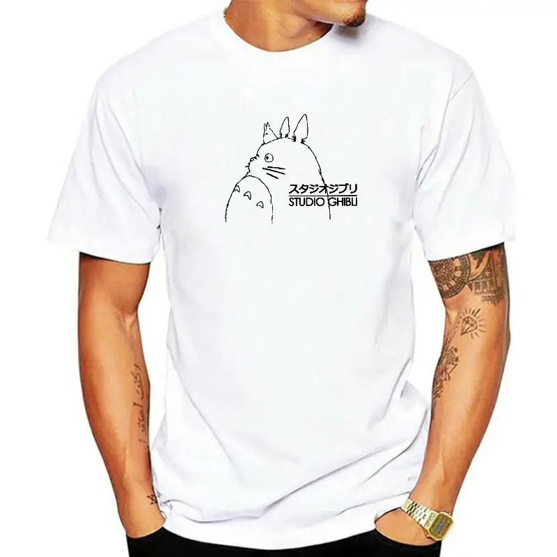 

My Neighbor Totoro Studio Ghibli TotoroT-Shirts Miyazaki Hayao Male Men T Shirts Summer Apparel Tee Shirts Pure Cotton