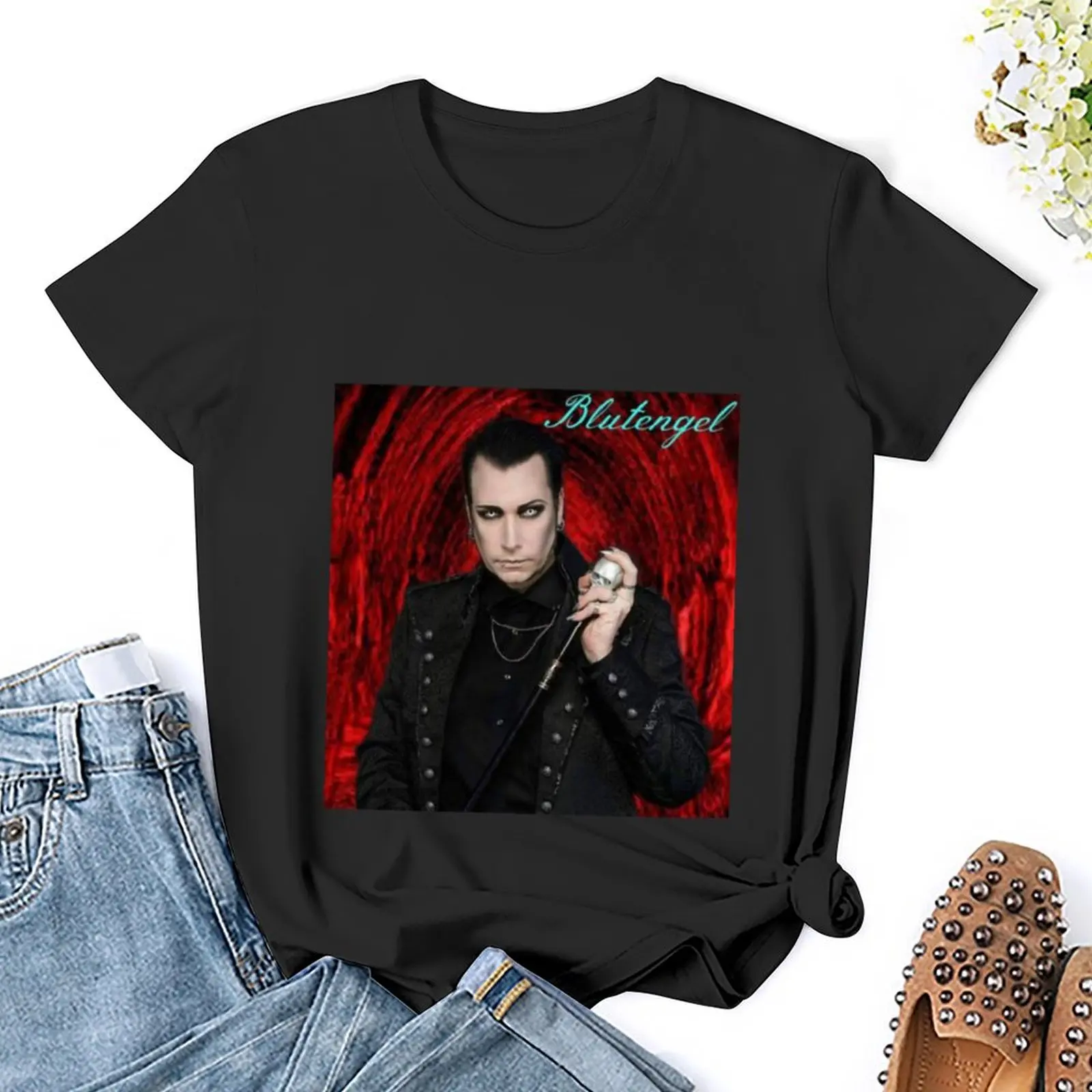 Футболка blutengel женская оверсайз милая одежда забавная рубашка