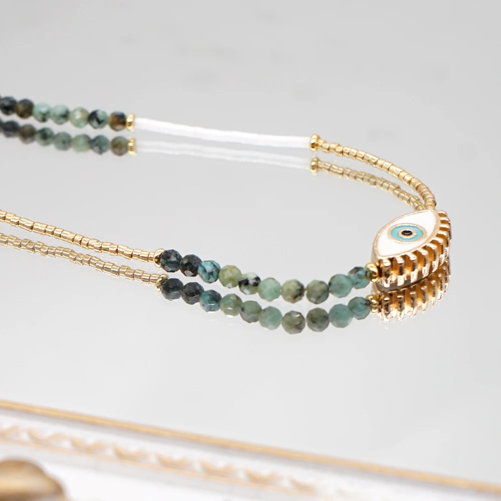 Ожерелье Go2Boho Простой Бисероплетение для женщин ожерелье от сглаза Винтажные