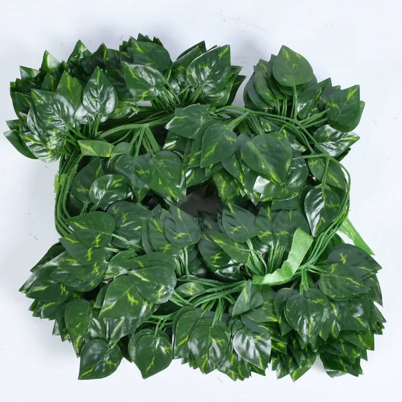 81-90pcs Leaf 1 piece 2.2M Home Decor Artificial Ivy Leaf Garland Plants Vine Fake Foliage Flowers Creeper Green Ivy Wreath images - 6