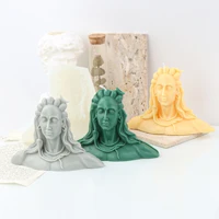 bust statue adiyogi candle mold diy handmade soap diffuser plaster fondant silicone mold candle making supplies resin mold