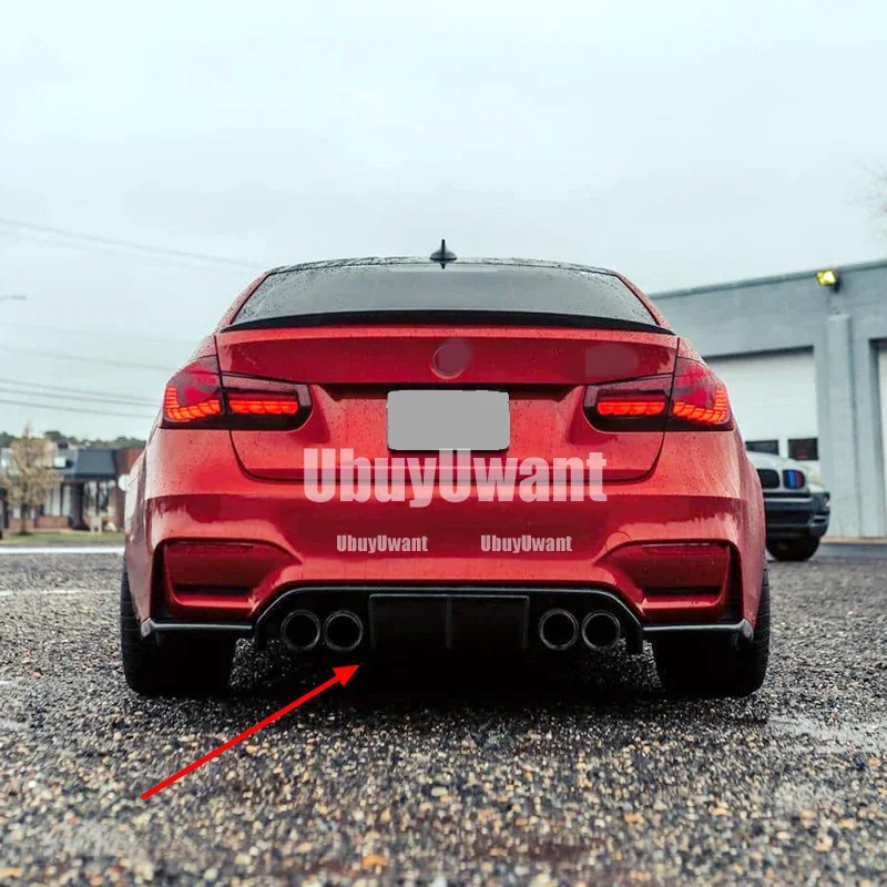 Фото Для BMW 3 серии F30 Facelift AN M3 2012-2020: задний бампер, диффузор, сплиттер, спойлер, накладка на багажник, комплект из 3-х частей, аксессуары для замены автомобиля №5