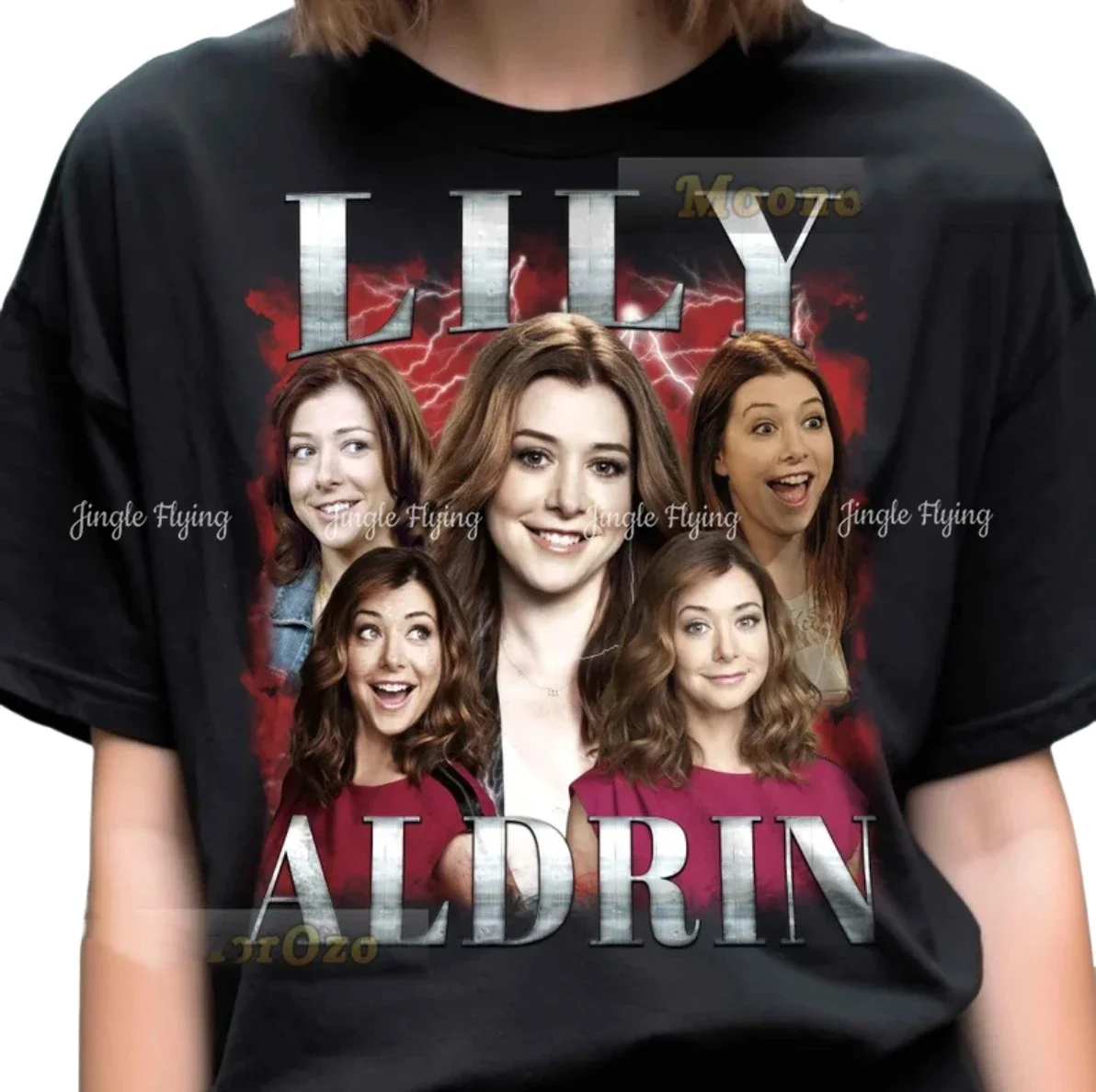 Ограниченная винтажная футболка Lily Aldrin Tribute эстетический свитшот с круглым