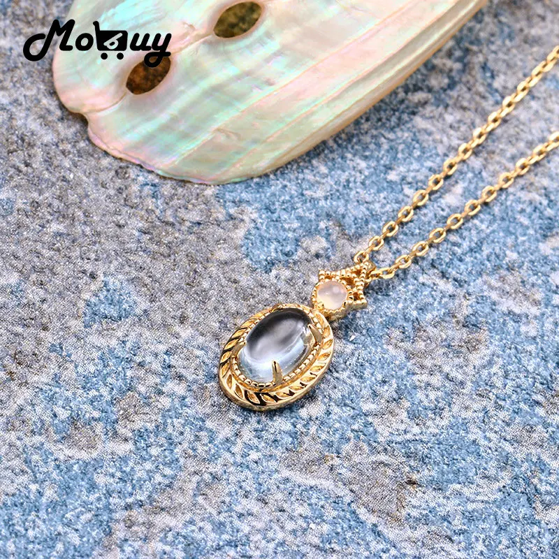 

Женское Ожерелье с натуральным топазом, из серебра 925 пробы