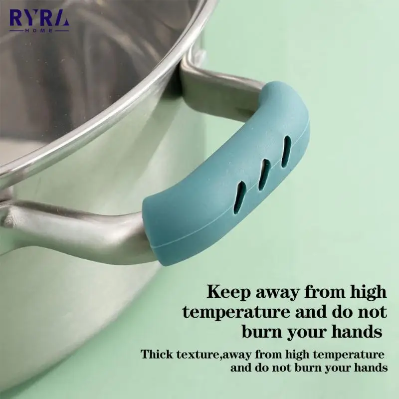 

Silicone Pot Handle Holder Insulated Heat Casserole Ear Pan Holder Oven Grip Ear Sleeve Anti-scalding Gloves Kitchen Accessories