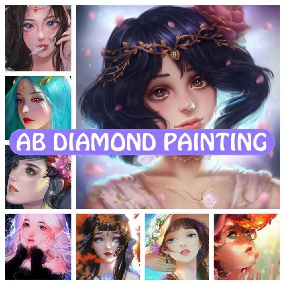 

2023 New Girl Portrait 5D DIY Diamond Painting Set Handmade Cross Embroidery Goddess Painting Furniture Decoration