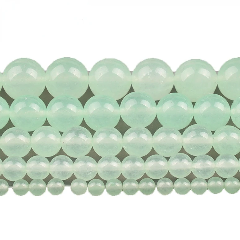

Natural Stone Beads Green Jade Grape Chalcedony Round Loose Beads 4 6 8 10 12mm For Bracelets Necklace Diy Jewelry Making
