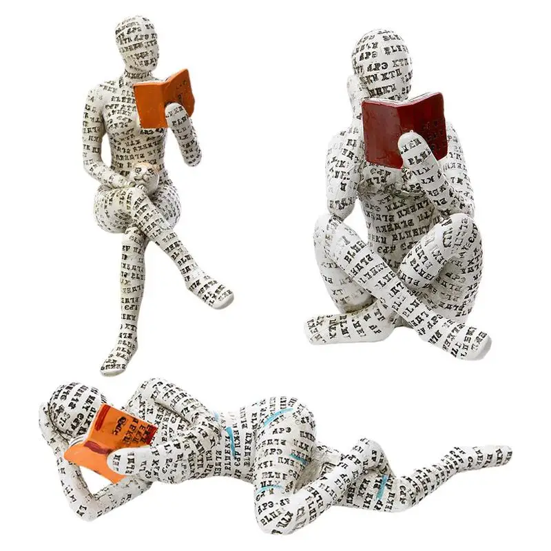 

Статуэтка из целлюлозы для чтения женщин, статуэтка с эстетической скульптурой, декоративные фигурки, настольная полка для чтения, аксессуары для домашнего декора