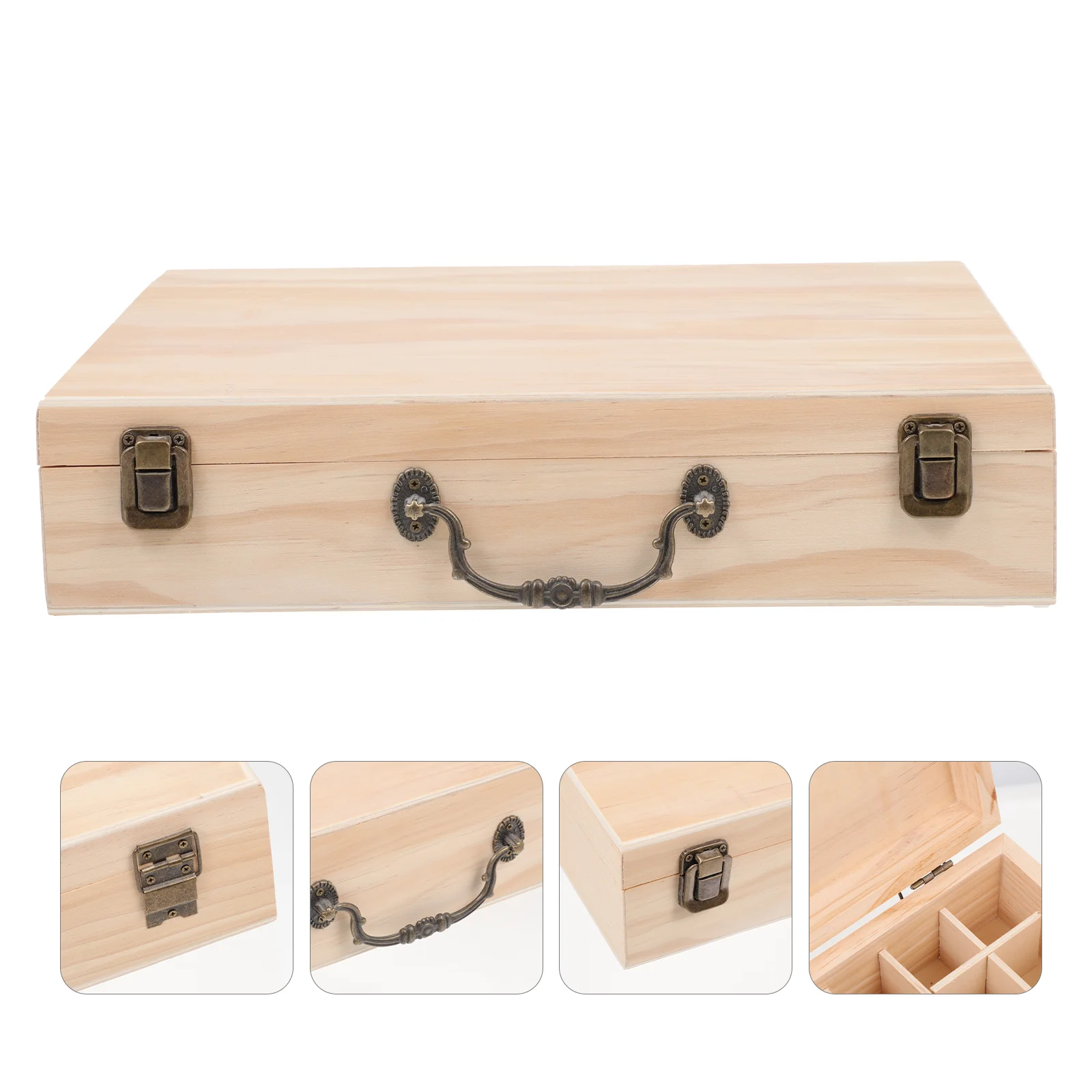 

Oil Essential Box Wooden Storage Case Organizer Holder Nail Bottle Wood Display Oils Polish Container Aromatherapy Travel