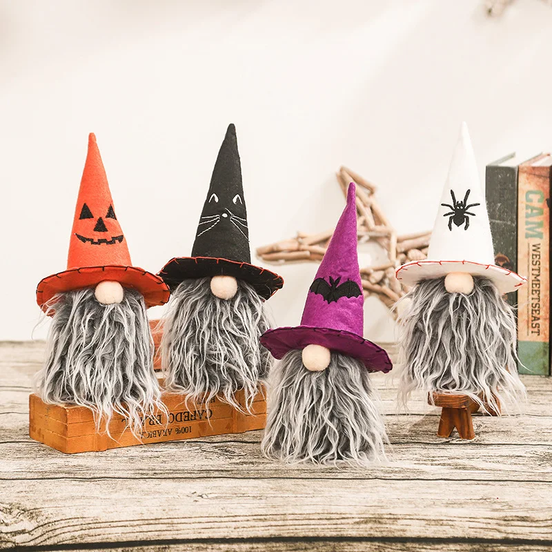 

Halloween Gnome Plush Decoration Handmade Faceless Dolls Gnome Ornaments Cute Elf Scandinavian Tomte Gnomes Decor