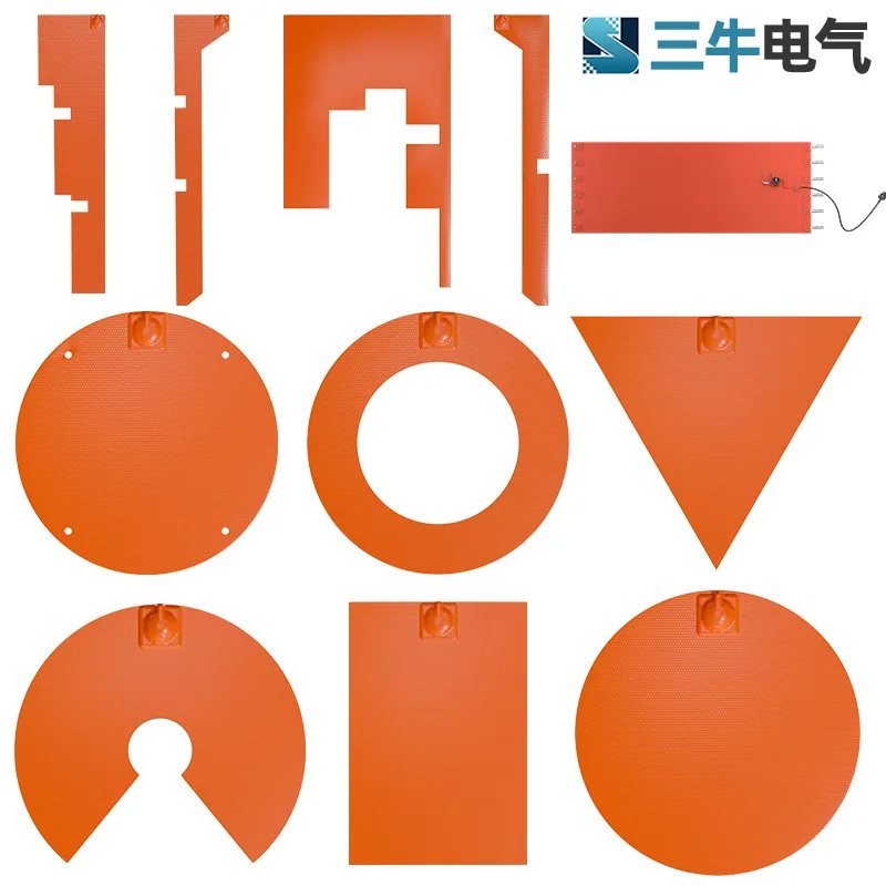 5 В 12 24 48 110 220 круглый силиконовый нагреватель пластинчатый коврик электрические