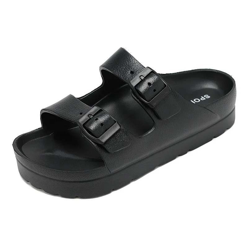 

2022, тапочки Birkenstock на толстой подошве из ЭВА, повседневная одежда, сандалии и тапочки, легкая Нескользящая пляжная обувь с двойной пряжкой дл...