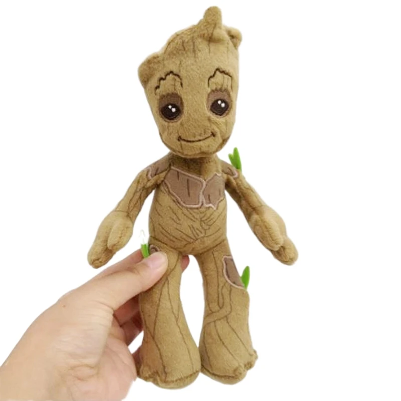 

22cm Disney Marvel Groot Plush Guardians of the Galaxy Tree Man Cartoon Marvel Figure Kawaii Stuffed Dolls Pendant Kids Gifts