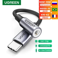 ugreen dac chip usb type c to 3 5mm jack headphone adapter usb c to 3 5 audio aux cable for ipad pro samsung galaxy google pixel