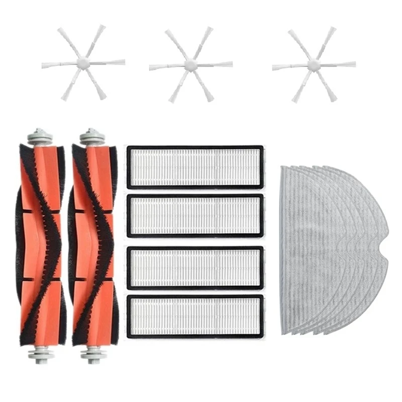 

For Xiaomi Mijia 2C Robotic Vacuum Replacement Parts Main Brush Side Brush Filters Mop Cloth For Home Cleaning