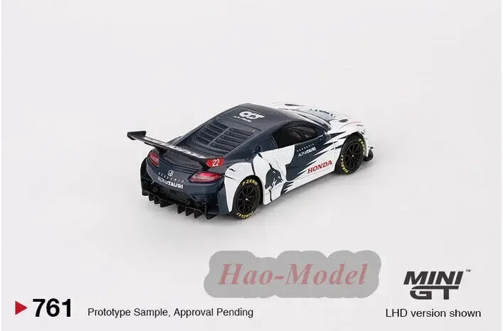 MINIGT 1/64 For Honda NSX GT3 EVO AlphaTauri Yuki Tsunoda 2023 Alloy Model Car Simulation Toy Boys Gift Hobby Display Ornaments