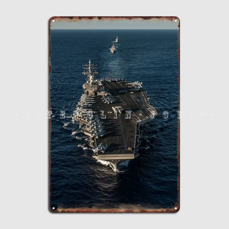 

Aircraft Carrier Poster Metal Plaque Cave Pub Wall Cave Designing Plaques Tin Sign Posters