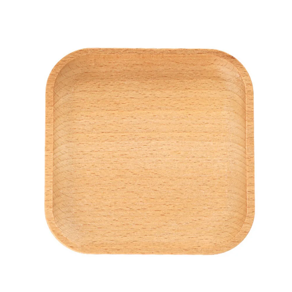 Японская посуда круглый поднос из цельного дерева мини-маленькая обеденная