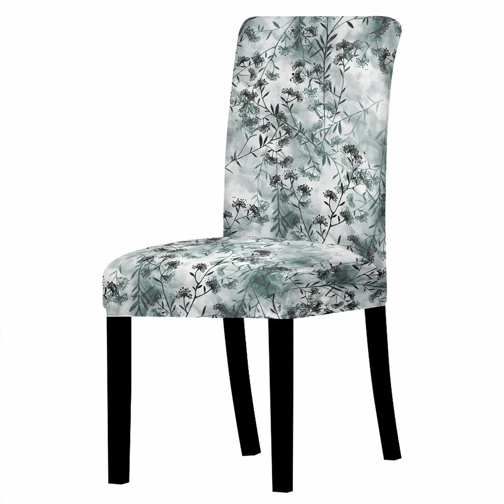 

Vintage Floral Print Stretch Chair Cover High Back Dustproof Home Dining Room Decor Chairs Living Room Lounge Chair Office Chair