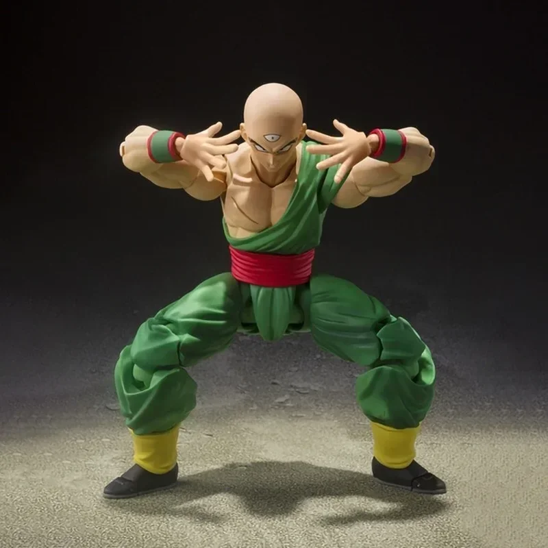 Фото Bandai Dragon Ball Аниме Фигурка SHF Dragon Ball Z Tien Shinhan Chiaotzu Набор из натуральной модели Аниме Фигурка Игрушки для детей №3