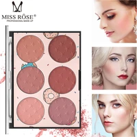 6 color blush lasting natural tanning matte pearlescent transparent window skin friendly rouge blush plate